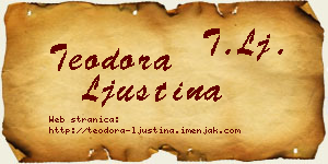 Teodora Ljuština vizit kartica